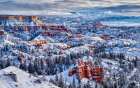 Utah-Bryce Canyon National Park-Buttes and hoodoos on a winter morning Art Print
